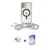 MARSİLYAN™- iPhone 11 Kılıf Eksen Özel Seri - Siyah Bilvis 5in1 3D Magic Cam Ekran Koruyucu + Pers Alüminyum Kamera Lens - GD