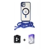 MARSİLYAN™- iPhone 11 Kılıf Eksen Özel Seri - Siyah Bilvis 5in1 3D Magic Cam Ekran Koruyucu + PVD Metal Kamera Lens - YL