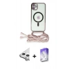 MARSİLYAN™- iPhone 11 Kılıf Eksen Özel Seri - Siyah Bilvis 5in1 3D Magic Cam Ekran Koruyucu + Raze Metal Kamera Lens - GS