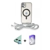 MARSİLYAN™- iPhone 11 Kılıf Eksen Özel Seri - Siyah Bilvis 5in1 3D Magic Cam Ekran Koruyucu + Raze Metal Kamera Lens - MI