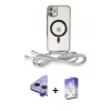 MARSİLYAN™- iPhone 11 Kılıf Eksen Özel Seri - Siyah Bilvis 5in1 3D Magic Cam Ekran Koruyucu + Raze Metal Kamera Lens - MR