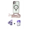 MARSİLYAN™- iPhone 11 Kılıf Eksen Özel Seri - Siyah Bilvis 5in1 3D Magic Cam Ekran Koruyucu + Raze Metal Kamera Lens - MR