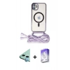 MARSİLYAN™- iPhone 11 Kılıf Eksen Özel Seri - Siyah Bilvis 5in1 3D Magic Cam Ekran Koruyucu + Raze Metal Kamera Lens - MI