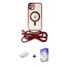 MARSİLYAN™- iPhone 11 Kılıf Eksen Özel Seri - Siyah Bilvis 5in1 3D Magic Cam Ekran Koruyucu + Renkli Kamera Lens Koruma Cam - YL