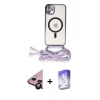 MARSİLYAN™- iPhone 11 Kılıf Eksen Özel Seri - Siyah Bilvis 5in1 3D Magic Cam Ekran Koruyucu + Raze Metal Kamera Lens - SH