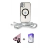 MARSİLYAN™- iPhone 11 Kılıf Eksen Özel Seri - Siyah Bilvis 5in1 3D Magic Cam Ekran Koruyucu + Raze Metal Kamera Lens - SH