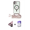 MARSİLYAN™- iPhone 11 Kılıf Eksen Özel Seri - Siyah Bilvis 5in1 3D Magic Cam Ekran Koruyucu + Raze Metal Kamera Lens - SH