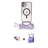 MARSİLYAN™- iPhone 11 Kılıf Eksen Özel Seri - Siyah Bilvis 5in1 5D Magic Hayalet Cam Ekran Koruyucu + Kırmızı Pers Alüminyum Kamera Lens