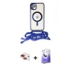 MARSİLYAN™- iPhone 11 Kılıf Eksen Özel Seri - Siyah Bilvis 5in1 5D Magic Hayalet Cam Ekran Koruyucu + Kırmızı Pers Alüminyum Kamera Lens