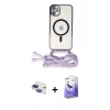 MARSİLYAN™- iPhone 11 Kılıf Eksen Özel Seri - Siyah Bilvis 5in1 5D Magic Hayalet Cam Ekran Koruyucu + Pers Alüminyum Kamera Lens - LT