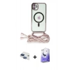MARSİLYAN™- iPhone 11 Kılıf Eksen Özel Seri - Siyah Bilvis 5in1 5D Magic Hayalet Cam Ekran Koruyucu + Pers Alüminyum Kamera Lens - LT