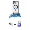 MARSİLYAN™- iPhone 11 Kılıf Eksen Özel Seri - Siyah Bilvis 5in1 5D Magic Hayalet Cam Ekran Koruyucu + Pers Alüminyum Kamera Lens - LT