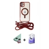MARSİLYAN™- iPhone 11 Kılıf Eksen Özel Seri - Siyah Bilvis 5in1 5D Magic Hayalet Cam Ekran Koruyucu + Raze Metal Kamera Lens - KI