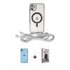 MARSİLYAN™- iPhone 11 Kılıf Eksen Özel Seri - Siyah Bilvis Hayalet Cam Ekran Koruyucu + Neon Fosforlu Kamera Lens - MI