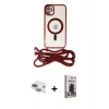 MARSİLYAN™- iPhone 11 Kılıf Eksen Özel Seri - Siyah Bilvis Hayalet Cam Ekran Koruyucu + Pers Alüminyum Kamera Lens - YL