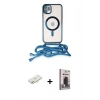 MARSİLYAN™- iPhone 11 Kılıf Eksen Özel Seri - Siyah Bilvis Hayalet Cam Ekran Koruyucu + Renkli Kamera Lens Koruma Cam - YL