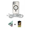 MARSİLYAN™- iPhone 11 Kılıf Eksen Özel Seri - Siyah Buffer Cam Ekran Koruyucu + Raze Metal Kamera Lens - KI