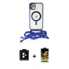 MARSİLYAN™- iPhone 11 Kılıf Eksen Özel Seri - Siyah Buffer Cam Ekran Koruyucu + PVD Metal Kamera Lens - TU