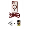 MARSİLYAN™- iPhone 11 Kılıf Eksen Özel Seri - Siyah Buffer Cam Ekran Koruyucu + Raze Metal Kamera Lens - GS