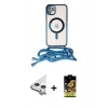 MARSİLYAN™- iPhone 11 Kılıf Eksen Özel Seri - Siyah Buffer Cam Ekran Koruyucu + Raze Metal Kamera Lens - GS
