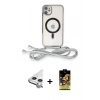 MARSİLYAN™- iPhone 11 Kılıf Eksen Özel Seri - Siyah Buffer Cam Ekran Koruyucu + Raze Metal Kamera Lens - GS