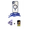 MARSİLYAN™- iPhone 11 Kılıf Eksen Özel Seri - Siyah Buffer Cam Ekran Koruyucu + Raze Metal Kamera Lens - MR