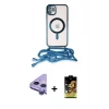 MARSİLYAN™- iPhone 11 Kılıf Eksen Özel Seri - Siyah Buffer Cam Ekran Koruyucu + Raze Metal Kamera Lens - MR