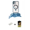 MARSİLYAN™- iPhone 11 Kılıf Eksen Özel Seri - Siyah Buffer Cam Ekran Koruyucu + Renkli Kamera Lens Koruma Cam - SI