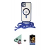 MARSİLYAN™- iPhone 11 Kılıf Eksen Özel Seri - Siyah Buffer Hayalet Cam Ekran Koruyucu + Raze Metal Kamera Lens - KI