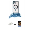 MARSİLYAN™- iPhone 11 Kılıf Eksen Özel Seri - Siyah Buffer Hayalet Cam Ekran Koruyucu + Renkli Kamera Lens Koruma Cam - SI