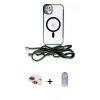 MARSİLYAN™- iPhone 11 Kılıf Eksen Özel Seri - Siyah Joko Magic 5D Cam + Pers Alüminyum Kamera Lens - KI