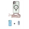 MARSİLYAN™- iPhone 11 Kılıf Eksen Özel Seri - Siyah Joko Magic 5D Cam + Neon Fosforlu Kamera Lens - YL