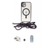 MARSİLYAN™- iPhone 11 Kılıf Eksen Özel Seri - Siyah Joko Magic 5D Cam + Pers Alüminyum Kamera Lens - GD