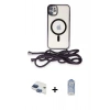 MARSİLYAN™- iPhone 11 Kılıf Eksen Özel Seri - Siyah Joko Magic 5D Cam + Pers Alüminyum Kamera Lens - LT