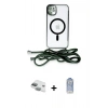 MARSİLYAN™- iPhone 11 Kılıf Eksen Özel Seri - Siyah Joko Magic 5D Cam + Pers Alüminyum Kamera Lens - YL