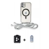 MARSİLYAN™- iPhone 11 Kılıf Eksen Özel Seri - Siyah Joko Magic 5D Cam + PVD Metal Kamera Lens - SH
