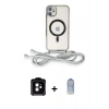 MARSİLYAN™- iPhone 11 Kılıf Eksen Özel Seri - Siyah Joko Magic 5D Cam + PVD Metal Kamera Lens - TU