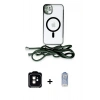 MARSİLYAN™- iPhone 11 Kılıf Eksen Özel Seri - Siyah Joko Magic 5D Cam + PVD Metal Kamera Lens - TU