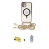 MARSİLYAN™- iPhone 11 Kılıf Eksen Özel Seri - Siyah Joko Magic 5D Cam + Rainbow Kamera Lens Koruma Cam - KI