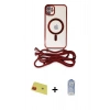 MARSİLYAN™- iPhone 11 Kılıf Eksen Özel Seri - Siyah Joko Magic 5D Cam + Rainbow Kamera Lens Koruma Cam - KI