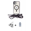 MARSİLYAN™- iPhone 11 Kılıf Eksen Özel Seri - Siyah Joko Magic 5D Cam + Raze Metal Kamera Lens - GS