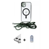 MARSİLYAN™- iPhone 11 Kılıf Eksen Özel Seri - Siyah Joko Magic 5D Cam + Raze Metal Kamera Lens - GS