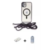 MARSİLYAN™- iPhone 11 Kılıf Eksen Özel Seri - Siyah Joko Magic 5D Cam + Renkli Kamera Lens Koruma Cam - PE