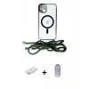 MARSİLYAN™- iPhone 11 Kılıf Eksen Özel Seri - Siyah Joko Magic 5D Cam + Renkli Kamera Lens Koruma Cam - SI