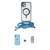 MARSİLYAN™- iPhone 11 Kılıf Eksen Özel Seri - Siyah Joko Magic 5D Cam + Neon Fosforlu Kamera Lens - YL