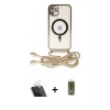 MARSİLYAN™- iPhone 11 Kılıf Eksen Özel Seri - Siyah Joko Magic 5D Hayalet Cam + Kamera Lens Koruma Cam - SF