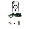 MARSİLYAN™- iPhone 11 Kılıf Eksen Özel Seri - Siyah Joko Magic 5D Hayalet Cam + Pers Alüminyum Kamera Lens - KI