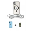 MARSİLYAN™- iPhone 11 Kılıf Eksen Özel Seri - Siyah Joko Magic 5D Hayalet Cam + Neon Fosforlu Kamera Lens - MI