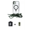 MARSİLYAN™- iPhone 11 Kılıf Eksen Özel Seri - Siyah Joko Magic 5D Hayalet Cam + PVD Metal Kamera Lens - MI
