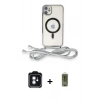 MARSİLYAN™- iPhone 11 Kılıf Eksen Özel Seri - Siyah Joko Magic 5D Hayalet Cam + PVD Metal Kamera Lens - MI